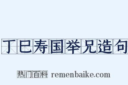 丁巳寿国举兄造句是什么意思的图片